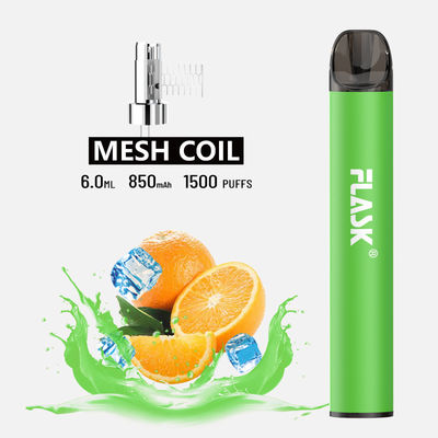 F900 P6 ομαλή σπείρα πλέγματος μανδρών 1500puffs Vape ροών αέρος μίας χρήσης