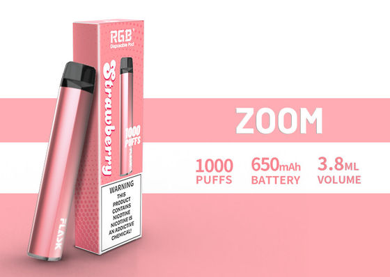 Σταθερότητα συσκευών Vapepen διάθεσης ΖΟΥΜ υψηλή - ποιοτικός 1000puffs 650mah 304 Stianless χάλυβας