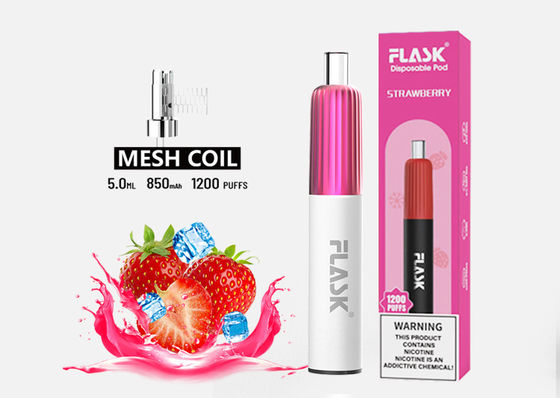 5.0ml 1200 ηλεκτρονικό προϊόν μίας χρήσης τσιγάρων ψεκαστήρων ριπών