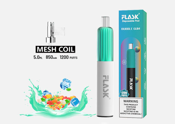 5.0ml 1200 ηλεκτρονικό προϊόν μίας χρήσης τσιγάρων ψεκαστήρων ριπών