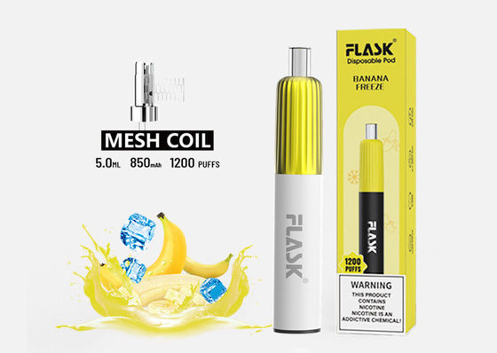 5.0ml 1200 ηλεκτρονικό προϊόν μίας χρήσης τσιγάρων ψεκαστήρων ριπών