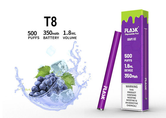 1.8ML αρωματική μάνδρα ψεκαστήρων, μίας χρήσης ηλεκτρονικό πούρο 500 ριπών