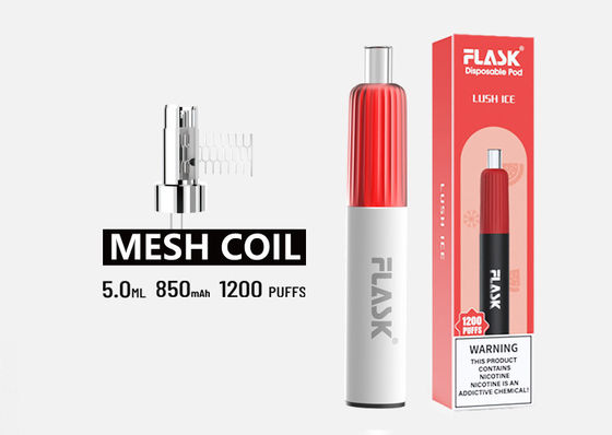 Leakproof μάνδρα 1200 ψεκαστήρων ροδάκινων αρωματική μάγκο μίας χρήσης ηλεκτρονικό πούρο ριπών