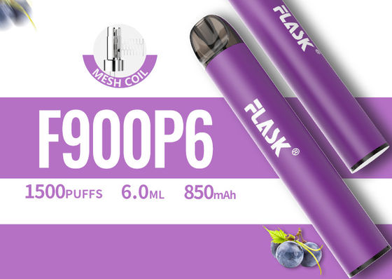 6.0ml μίας χρήσης συσκευή λοβών Vape, μίας χρήσης Vape μάνδρα 1500puffs