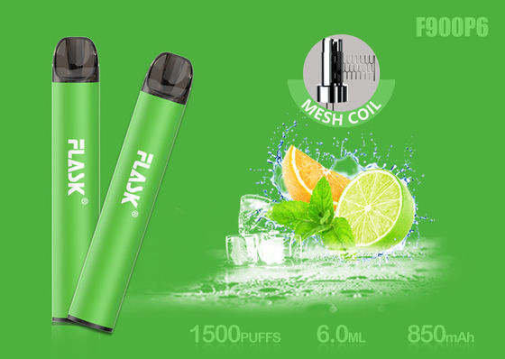 Κασέτα πετρελαίου γυαλιού Nicosalt 5% 1500puffs 6.0ml με τη σπείρα πλέγματος