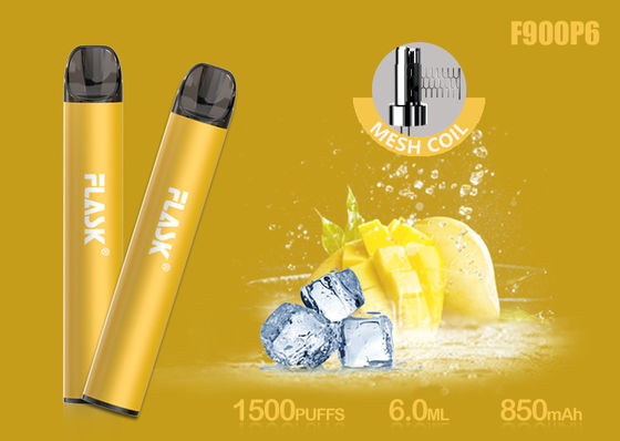 Κασέτα πετρελαίου γυαλιού Nicosalt 5% 1500puffs 6.0ml με τη σπείρα πλέγματος