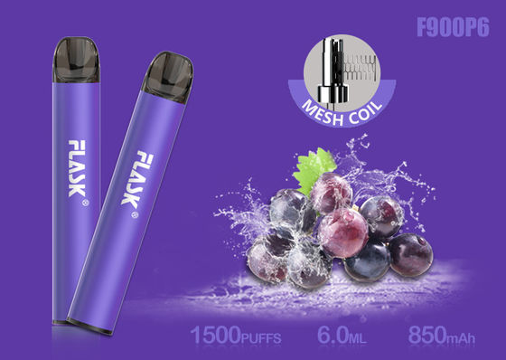 Κασέτα πετρελαίου γυαλιού Nicosalt 5% 1500puffs 6.0ml με τη σπείρα πλέγματος