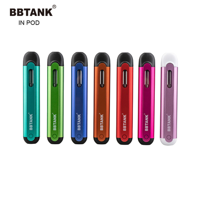 Επίπεδη επιστομίων μίας χρήσης Vape λοβών κεραμική 2ml Cbd Thc συσκευών του δέλτα 8 κασέτα πετρελαίου