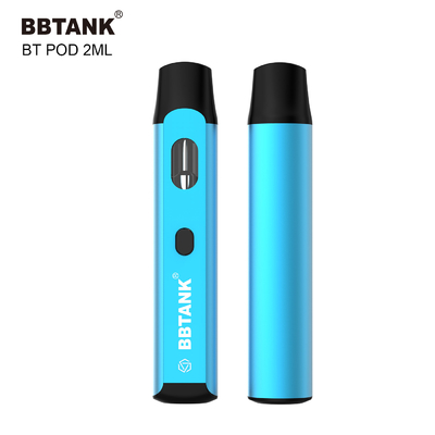 Το μίας χρήσης Vape κουμπί συσκευών 2ml συνήθειας THC προθερμαίνει την κεραμική σπείρα λειτουργίας καμία απόφραξη