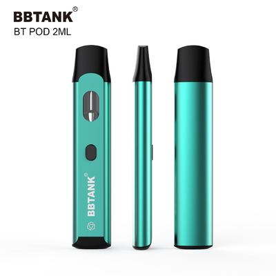 Το μίας χρήσης Vape κουμπί συσκευών 2ml συνήθειας THC προθερμαίνει την κεραμική σπείρα λειτουργίας καμία απόφραξη